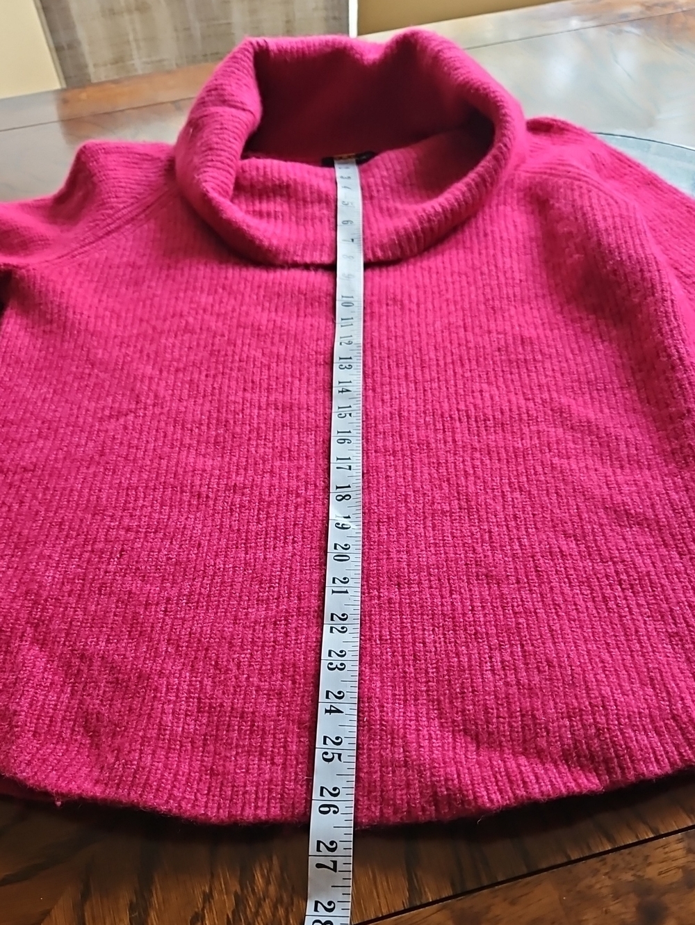 Tahari Pink Merino Wool Blend Cowl Neck Sweater XL - Picture 12 of 13